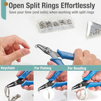 Beaditive Split Ring Pliers | Jewelry Making, Beading, Crafting | High-Carbon Steel | 5-Inch (Lake Blue) - color: Lake Blue