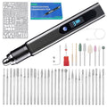 Engraving Pen Kit Rechargeable Cordless Engraver Pen Kit Mini DIY Electric Etching Machines Rotary Tool for Carving Jewelry Stone Wood Glass Metal Plastic (57pc) - size: 57pc