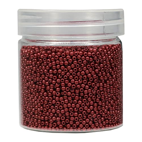 Bala&Fillic 2mm Round Size Almost Uniform Matte Coffe Color Seed Beads About 10000pcs /110 Grams in Box,12/0 Small Glass Seed Beads for Jewelry Making, Hole 0.6mm (Matte Coffe) - color: Matte Coffe