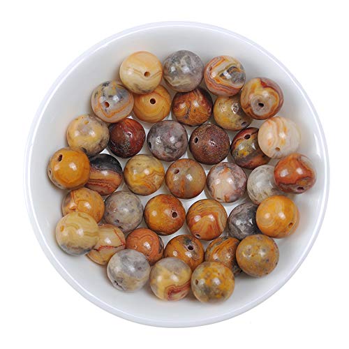 Natural Stone Beads 4mm Crazy Lace Agate Gemstone Round Loose Beads Crystal Energy Stone Healing Power for Jewelry Making DIY,1 Strand 15" - color: Crazy Lace Agate, size: 4MM