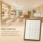 Homeanda Ring Display Stand - 50 Slots L-Shaped Velvet Jewelry Tray Ring Board Earrings Organizer for Vendors - style: L-Shape 50 Slots