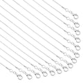 PAXCOO 30 Pack Necklace Chain Silver Plated Necklace Snake Chains Bulk for Jewelry Making, 1.2 mm (18 Inches) - size: 18 Inches