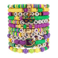 Twinfree Bohemia Beaded Bracelet for Women, Polymer Clay Stretch Bracelets - color: color 29