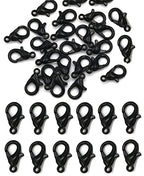 MSCFTFB 300 Pieces Mini Lobster Clasps Metal Lobster Claw Clips Fastener Hooks for Bracelet Necklace Choker Jewelry Making Findings DIY Keychain Bag Phone Dangle Charms (6x12mm,Black) - color: Black