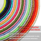 2000pcs Red Clay Beads for Bracelets Making, Flat Round Polymer Clay Beads 6mm Spacer Heishi Beads for Jewelry Making Earring Bracelets Necklace - color: Red 1