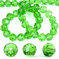 Dowarm 200 Pieces Round Crystal Glass Beads for Jewelry Making, Crafts, Wine Charms, Wind Chimes, Suncatchers - 5000 Spacer Beads (Green, 4MM) - color: 07-Grass Green, size: 4MM