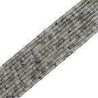 BEADIA Natural Spectrolite Short Cylinder Beads 2x3mm 155pcs Tube Loose Semi Gemstone Beads for Jewelry Making Design - color: Spectrolite