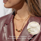 Aobei Pearl 18K Gold Plated Cuff Choker Necklace for Women Chunky Wire Chain Collar Jewelry - style: Round Wire Baroque Pearl