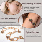 Tibetan Copper Spacer Beads 8mm Flat Round – 77pcs Metal Spacer Beads for Jewelry Making, Bracelets, Necklaces & Earrings DIY Supplies, Antique Silver Zinc Alloy - color: Copper Snail