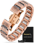 MagnetRX Copper Viking Bracelet for Men EllipseMAX 5X Strength 5,000 Gauss Magnets - Premium Adjustable Mens Copper Bracelet with Magnets (Viking Style) - color: 5x Strength - EllipseMAX (5,000 Gauss) – Viking