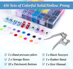 T5 Plastic Snaps, Lemonfiter 400 Sets Snap Button Kit with Snap Pliers Set, 20 Colors No-Sew Snaps for Sewing, Clothing Diapers Bibs Rain Coat Crafting - style: 20 Foam Color 400 Sets