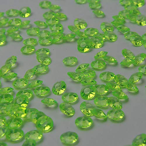 ZKC 10mm 1000PCS Crystal Acrylic Diamond Vase Fillers Beads for Wedding Centerpiece Table Scatter Shower Party Vase Beads Decorations(Green) - color: Green