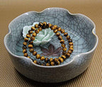 Angelstones Handmade Natural Healing Gemstone 6mm Round Beads Stretch Crystal Bracelet 7 Inch Unisex - color: Golden Tiger Eye