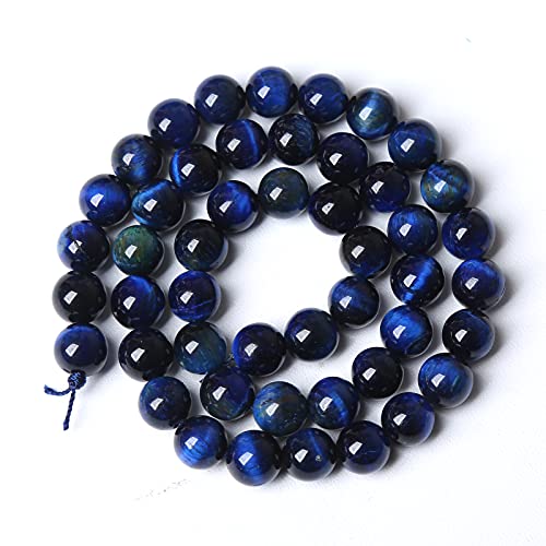120PCS 6mm Lapis Lazuli Blue Tiger Eye Beads Natural Stone Round Loose Beads Energy Gemstone Healing Power for Jewelry Making 2 Strand 32" - color: Lapis Blue Tiger Eye, size: 6mm(2 Strands)