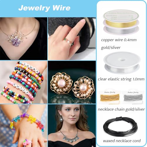 EUIQUE Jewelry Making Supplies Kits Repair Tools for Adults with Pliers, Wires, Necklace Chains, Findings and Helping Hands, Multicolor - color: Multicolor