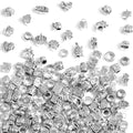 120Pcs Large Hole Metal Spacer Beads for Jewelry Making, Silver & Gold Findings for Bracelet, Large Hole & Mixed Style (Silver) - color: 120Pcs Silver
