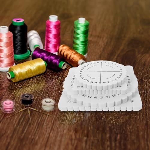 jojofuny 4Pcs Rope Weaving Board Set 5.90 Inch Round and Square Braiding Discs Lightweight Portable DIY Bracelet Loom Jewelry Making Tools for Friendship Bracelet Macrame Craft