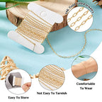 Elecrelive 3.28 Ft 14K Gold Filled Paperclip Chains Brass Permanent Jewelry Chains 2.5mm Oval Link Cable Chains with 1 Square Velvet Bag for Women's Trendy Layering Necklace Bracelet Making - color: Golden