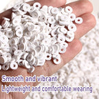 Clay Beads, 2000Pcs White Clay Heishi Beads for Bracelets Making, Flat Round Polymer Heishi Beads for DIY Jewelry Making - color: 2000pcs White