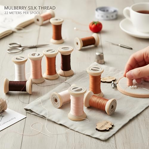 Natural 100% Mulberry Handmade Embroidery Silk Thread Silk Floss (30) - color: 30