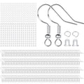 925 Sterling Silver Earring Hooks, 600PCS Earring Making kit 200PCS/100Pairs Hypoallergenic Ear Wires with 200PCS Silver Open Jump Rings and 200PCS Rubber Backs Earring Backs for Jewelry Making - size: 600pcs-Silver