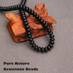 BONNY BOXX 1 Strand Natural 5 * 8mm Black Obsidian Rondelle Beads, Natural Abacus Disk Stone Beads Loose Spacer Gemstone for DIY Bracelet Necklace Jewelry Making - color: Black Obsidian, size: 5*8mm