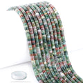 Natural Indian Agate Heishi Spacer Beads Loose Semi Precious Flat Round Gemstone Disc Shape Stone for Beading Jewelry Making 4x2mm 15.5" - color: Indian Agate