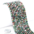 Natural Indian Agate Heishi Spacer Beads Loose Semi Precious Flat Round Gemstone Disc Shape Stone for Beading Jewelry Making 4x2mm 15.5" - color: Indian Agate