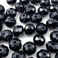 400pcs Crystal Glass Beads 4mm Faceted Rondelle Glass Spacer Beads with Hole for Bracelets Necklace Earring DIY Jewelry Making Craft(Black) - color: Black, size: 4mm