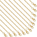 Lemonkey 24 Pack Necklace Chains Bulk,Gold Plated DIY Cable Link Chains for Jewelry Making 20 Inches - color: Gold, size: 20inch