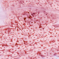 2000pcs Pink Clay Beads for Bracelets Making, Flat Round Polymer Clay Beads 6mm Spacer Heishi Beads for Jewelry Making Earring Bracelets Necklace - color: Pink 2