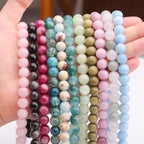 6mm Natural Stone Beads 65pcs Avocado Jade Polished Round Smooth Crystal Loose Gemstone Beads for Jewelry Making DIY Bracelet Necklace Earring Crafts Supplies - color: Avocado Jade 6mm-65pcs