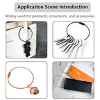 Keychain, 23 Pack of 5.9 Inches Coated Wire Keychain Cable 1.5mm Stainless Steel Loop Rings for Hanging Luggage Tag, Keyrings and ID Tag Keepers, Gold