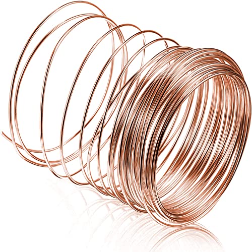 99.5% Pure Copper Wire Round Bare Copper Wire,9 Gauge Jewelry Making Beading Floral Craft Wire (Length 3.28Ft)