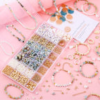 Wurosi 1927 PCS Jewelry Making Supplies Kit, Charm Bracelet Making Kit for Adults, Natural Stone Beads for Irregular Natural Stone, DIY Bracelet/Necklace/Earring/Rings - color: 1927 PCS Jewelry Making Supplies Kit