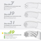 The Beadsmith Flex-Rite Beading Wire - 49-Strand Nylon-Coated Stainless-Steel Wire, 0.018" (0.45 mm) Dia, Pearl Silver, 30 ft Spool, Durable Necklace & Bracelet String, for Jewelry Making Supplies - color: Pearl Silver, size: .018” Dia - 30 ft