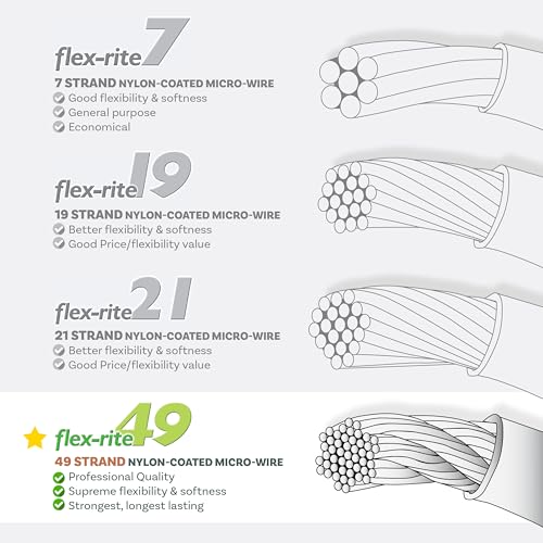 The Beadsmith Flex-Rite Beading Wire - 49-Strand Nylon-Coated Stainless-Steel Wire, 0.018" (0.45 mm) Dia, Pearl Silver, 30 ft Spool, Durable Necklace & Bracelet String, for Jewelry Making Supplies - color: Pearl Silver, size: .018” Dia - 30 ft