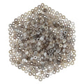Nupuyai Pack of 30 14x8mm Large Hole Stone Loose Beads for Jewelry Making, Polished Rondelle European Beads fit Charms Bracelet, Grey Agate - color: Grey, size: 14x8mm