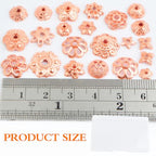 120 Gram Rose Golden Flower End Caps Cone Bead Caps Mixed Styles Spacer Beads Accessories with a Box for DIY Bracelet Necklace Crafts Jewelry Making - color: Rose Golden