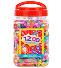Praisebank Pony Beads, 1200pcs 6x9mm, Wholesale Beads, Bracelets Jewelry Making, Arts & Crafts(Glitter) - color: Glitter, size: Small Size