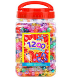 Praisebank Pony Beads, 1200pcs 6x9mm, Wholesale Beads, Bracelets Jewelry Making, Arts & Crafts(Glitter) - color: Glitter, size: Small Size