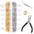 1200PCS Jewelry Making Supplies,Open Jump Rings and Lobster Clasps Jewelry Kit with Jump Ring Pliers Used Necklace Repair with Pliers and Ring for Necklace Repair and Making Kit