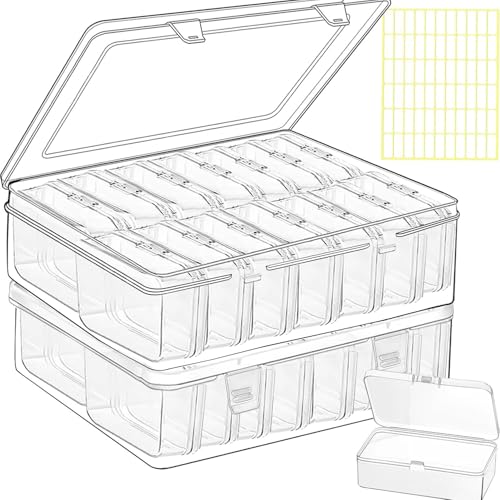 30pcs Bead Storage Containers,Large Bead Organizer Boxes And Craft Storage Boxes For Bracelet Making Diy Jewelry Craft Nails, Bracelets, Jewelry, Diamonds, Clay Beads, Screws,3.3x2.36x0.98Inch - color: 2pack 30pcs(3.3x2.36x0.98Inch)