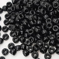 MIIIM 1200PCS 6x9mm Black Pony Beads Bulk, Kandi Beads for Bracelets Making Kit, Hair Braids Crafts for Jewelry Making (Black) - color: Z1-Black