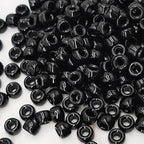 MIIIM 1200PCS 6x9mm Black Pony Beads Bulk, Kandi Beads for Bracelets Making Kit, Hair Braids Crafts for Jewelry Making (Black) - color: Z1-Black