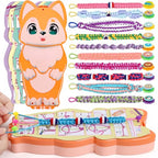 FUNiOi Bracelet Making Kit for Girls 8-10 12 Year Old - DIY Friendship Bracelets Crafts Toys for Kids Ages 6, 7+, Cool Birthday Gift Idea - Cute Squirrel Appearance Bracelet String Maker - size: Friendship Bracelet Kit