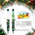 Tondiamo 45 Pcs Full Rhinestone Beadable Pens Bulk Set 15 Glitter Diamond Pens with Cards & Bags Fancy Beaded Pen for Beads DIY Cute Journalling Bling Ballpoint Craft Making(Christmas Diamonds) - style: Christmas Diamonds