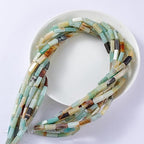 Natural Amazonite Rectangle Tube Beads 4x13mm 38cm/str Loose Semi Gemstone Stone Beads for Making Bracelets Necklace Earrings - color: Amazonite, size: 4x13mm Rectangle