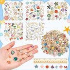 SANNIX 500Pcs Charms for Jewelry Making, Assorted Themes Enamel Charms Bangle Charm Pendants for Bracelets Necklace Jewelry Making and Crafting