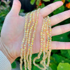 500pcs Czech Faceted Rondelle Crystal Glass Loose Beads 4mm Small Tiny Spacer Bulk Gold Shimmer for DIY Craft Jewelry Making CCR438 - color: Gold Shimmer, size: 4mm (0.16") - 500pcs